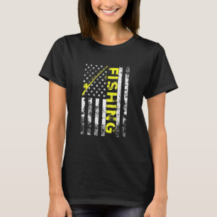 Amerikaanse Vlag Vissen Hengel Usa Patriottisch 4 T-shirt
