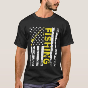 Amerikaanse Vlag Vissen Hengel USA Patriottisch Ca T-shirt