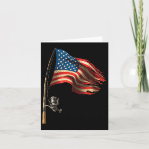 Amerikaanse Vlag Vissen Liefhebbers Visser Grappig Kaart