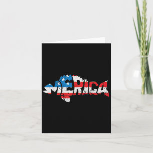 Amerikaanse Vlag Vissen Liefhebbers Visser Grappig Kaart