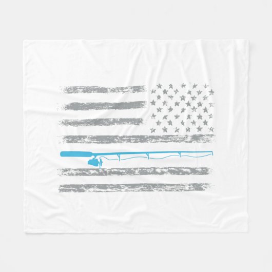 Amerikaanse vlag Vist Gifts Retro US Flag  Fleece Deken (Voorkant (Horizontaal))