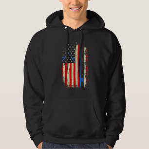 Amerikaanse vlag Vist rod Gevist Hoodie
