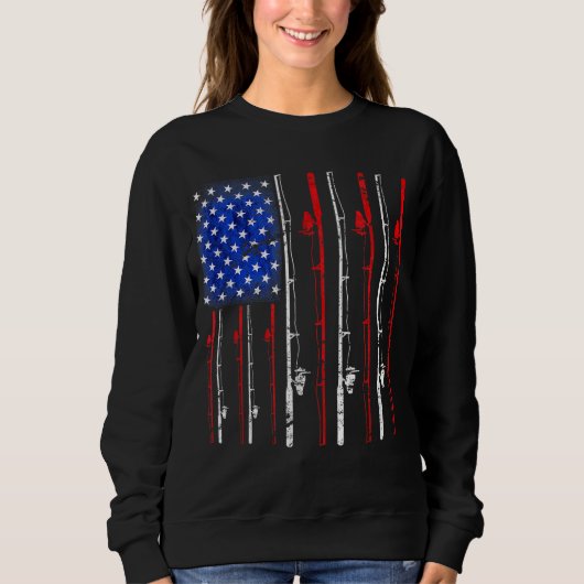 Amerikaanse vlag Vist Rod Vist Lover Trui (Voorkant)