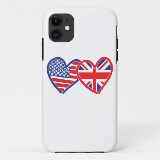 Amerikaanse vlag Vlag hart vlag Case-Mate iPhone Case (Achterkant)