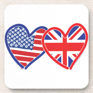 Amerikaanse vlag Vlag hart vlag Drankjes Onderzetter
