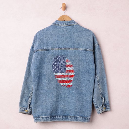 Amerikaanse vlag, vlag van de VS, Amerikaanse vlag Denim Jacket (Hangar)