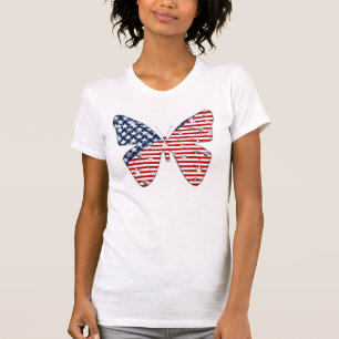 Amerikaanse Vlag Vlinder T-shirt