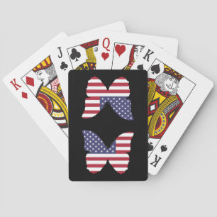 amerikaanse vlag vlindervlieger pokerkaarten