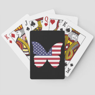 amerikaanse vlag vlindervlieger pokerkaarten