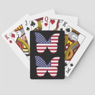 amerikaanse vlag vlindervlieger pokerkaarten