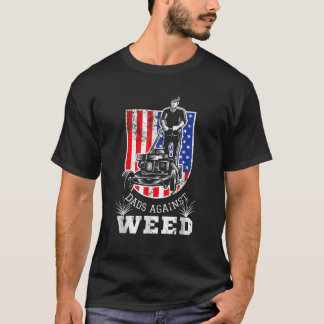 Amerikaanse vlag voegt tegen wiet grappig grasmaai t-shirt
