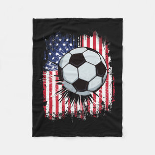 Amerikaanse vlag voetbal 4 juli Patri Fleece Deken