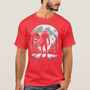 Amerikaanse vlag Volle Maan Speler 2 T-shirt