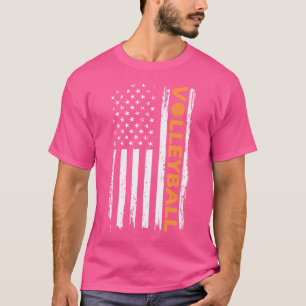 Amerikaanse vlag volleybal t-shirt