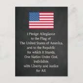 Amerikaanse vlag voor allegiantie briefkaart (Voorkant)