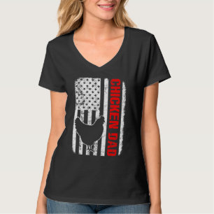 Amerikaanse vlag voor Chicken Dad T-shirt