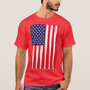 Amerikaanse vlag voor honkbal t-shirt
