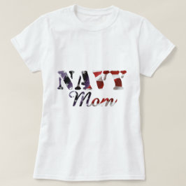 Amerikaanse vlag voor mam Navy T-shirt