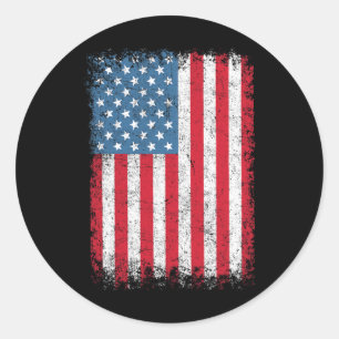 Amerikaanse vlag voor mannen Kinder jongen van Ame Ronde Sticker