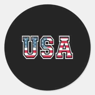 Amerikaanse vlag voor mannen Kinder jongen van Ame Ronde Sticker