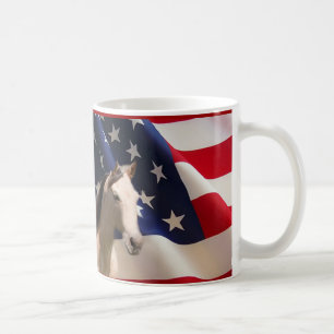 Amerikaanse vlag voor paardenMok Koffiemok