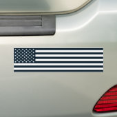 Amerikaanse vlag voor patriottisch zwart-wit bumpersticker (Op auto)