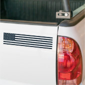 Amerikaanse vlag voor patriottisch zwart-wit bumpersticker (Op Truck)