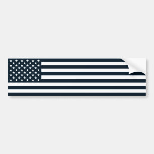 Amerikaanse vlag voor patriottisch zwart-wit bumpersticker