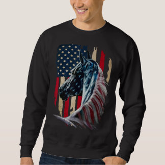 Amerikaanse vlag voor patriottische paarden trui
