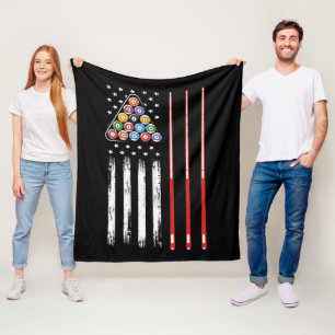 Amerikaanse vlag voor poolspeler fleece deken