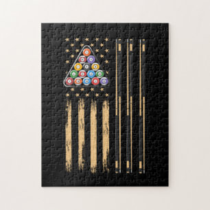 Amerikaanse vlag voor poolspeler legpuzzel