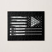 Amerikaanse vlag voor poolspeler legpuzzel (Horizontaal)