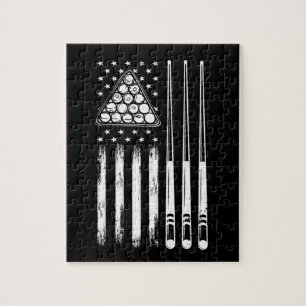 Amerikaanse vlag voor poolspeler legpuzzel