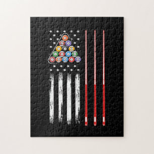 Amerikaanse vlag voor poolspeler legpuzzel