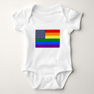 Amerikaanse vlag voor regenboogpride romper