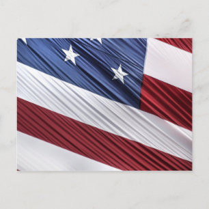 Amerikaanse vlag voor rode, witte en blauwe Amerik Briefkaart