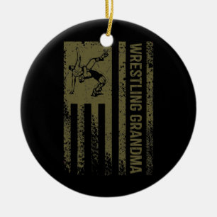  Amerikaanse vlag voor vrouwen die de grootmoeder  Keramisch Ornament