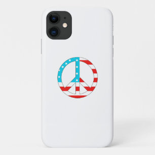 Amerikaanse Vlag Vredesteken iPhone 11 Hoesje