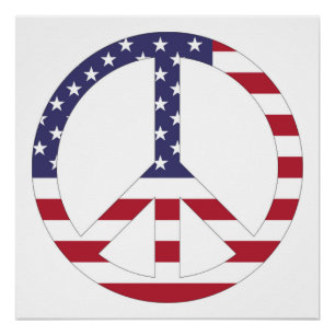 AMERIKAANSE VLAG VREDESZIJDE PERFECT POSTER