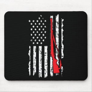 Amerikaanse Vlag Vrouwen Mannen Shotgun Hunting Muismat