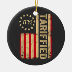 Amerikaanse Vlag VS 1776 Amerikaanse Tarieven Keramisch Ornament