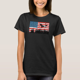 Amerikaanse vlag VS Patriottische arend Flying Tre T-shirt
