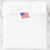 Amerikaanse vlag VS Ronde Sticker (Tas)