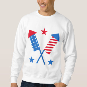 Amerikaanse vlag vuurwerk trui