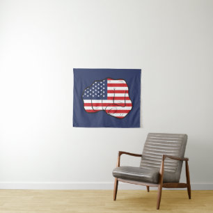 Amerikaanse vlag wandkleed
