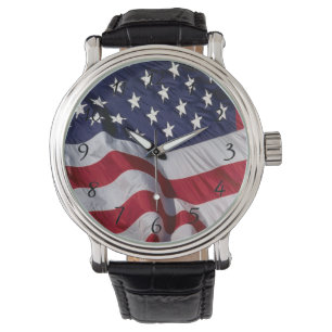 Amerikaanse vlag wandklok horloge