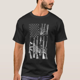 Amerikaanse vlag wapen enthousiast cadeaus wapen s t-shirt