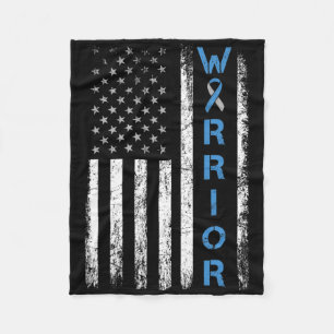 Amerikaanse Vlag Warrior - Type 1 Diabetes Aware Fleece Deken