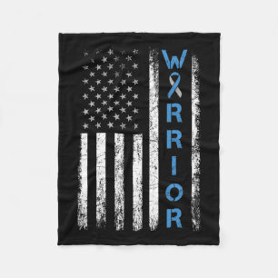 Amerikaanse Vlag Warrior - Type 1 Diabetes Aware Fleece Deken