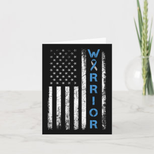 Amerikaanse Vlag Warrior - Type 1 Diabetes Aware Kaart